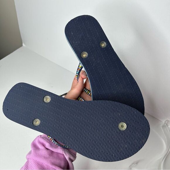 Vera Bradley Colorful Floral Flip Flops 9-10 - Picture 4 of 6